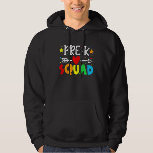 Kids Pre K Squad Back To School Preschool Teacher Hoodie