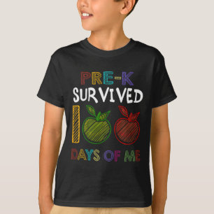 Kids Pre-k Survived 100 Days Of Me School Gift For T-Shirt