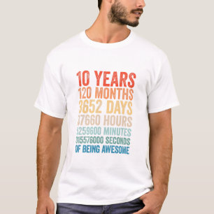 Kids Present 10 Years Old Kids 10Th Birthday Boy 1 T-Shirt
