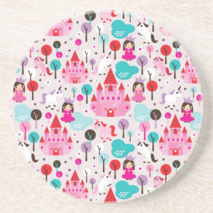 kids princess castle and unicorn coaster