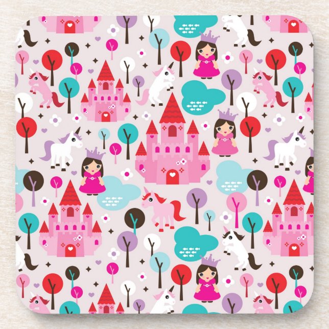 kids princess castle and unicorn coaster (Front)