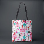 kids princess castle and unicorn tote bag<br><div class="desc">Seamless kids princess castle and unicorn illustration background pattern in vector  © and ® Bigstock® - All Rights Reserved.</div>