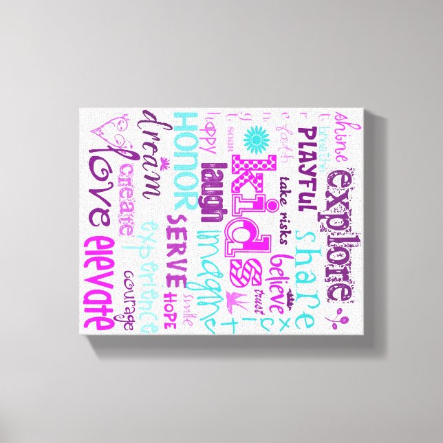 Kids Printable Pastels on Canvas (Front)