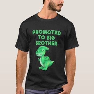 Kids Promoted To Big Brother Cute Kids Dinosaur T-Shirt