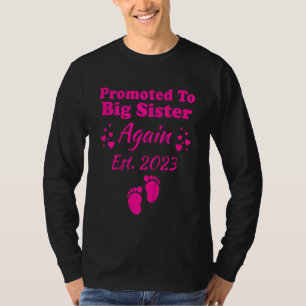 Kids Promoted To Big Sister Again 2023 Pregnancy A T-Shirt