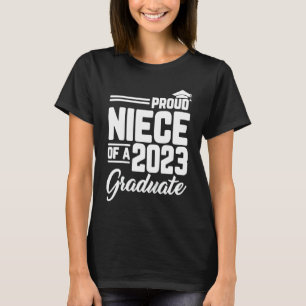 Kids Proud Niece Of A 2023 Graduate Graduation Fam T-Shirt