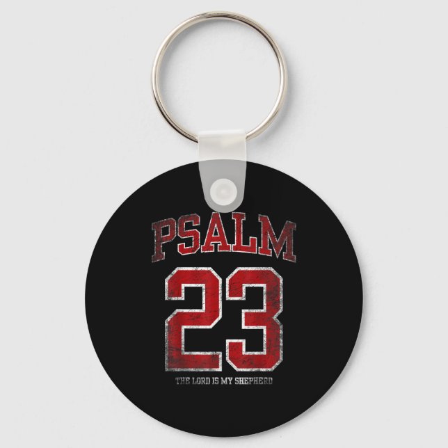 Kids Psalm 23 Jersey Lord Shepherd Key Ring (Front)