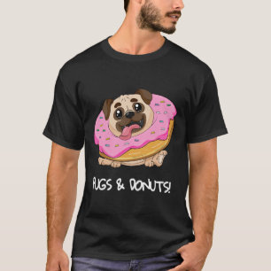 Kids Pugs & Doughnuts Shirt Pug Lover Candy Fa
