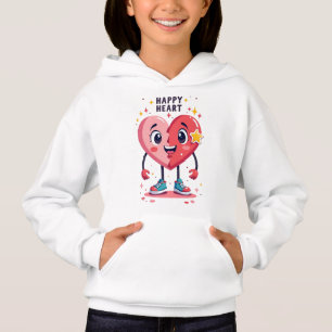 Kids Pullover Hoodie - Happy Heart Design