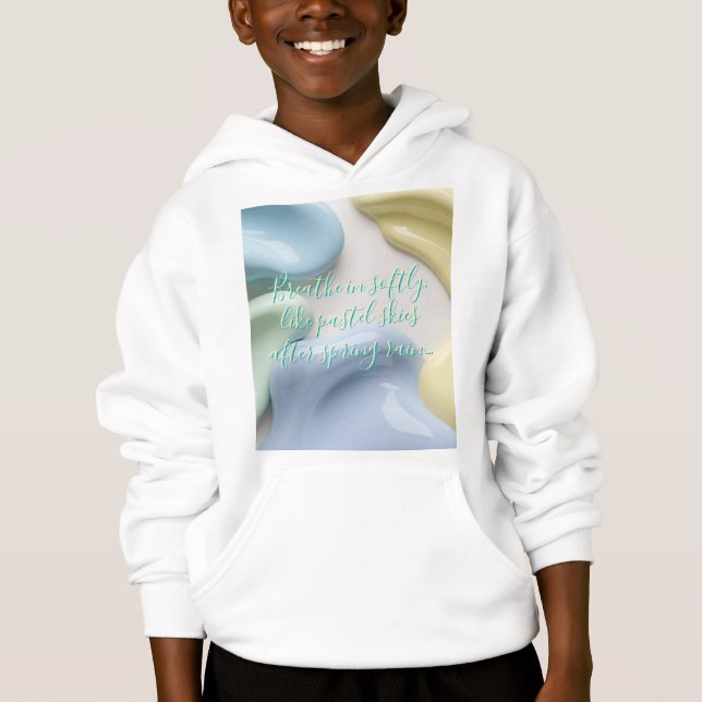 Kids pullover hoodie in stylish graphic (Front)