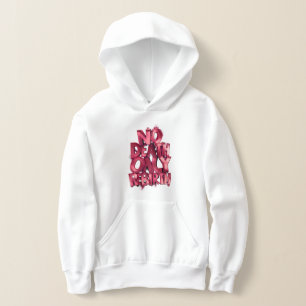 Kids Pullover Hoodie Nodeath Only Rebirth Pink