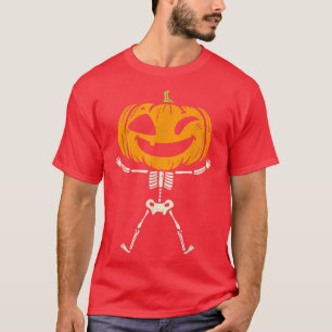 Kids Pumpkin Skeleton Cute Spooky Toddler Boys Hal T-Shirt
