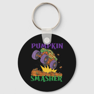 Kids Pumpkin Smasher Monster Truck Halloween  Key Ring