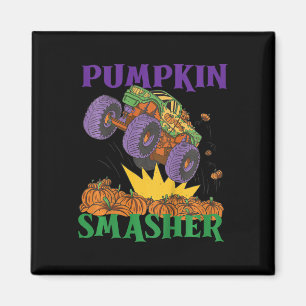 Kids Pumpkin Smasher Monster Truck Halloween  Magnet