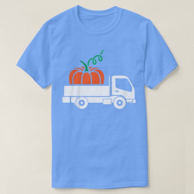 Kids Pumpkin Truck Lazy Halloween Costume Cool  T-Shirt (Design Front)