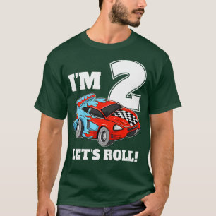 Kids Race Car 2nd Birthday Boy 2 Two Toddler Racin T-Shirt