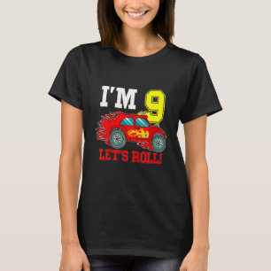 Kids Race Car 9th Birthday Boy 9 Racing Car Driver T-Shirt