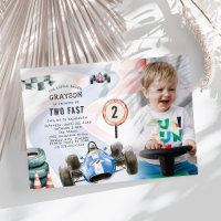 Kids Race Car Themed 2nd Birthday Party Photo