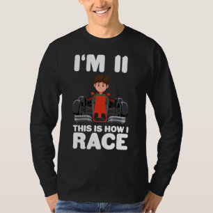 Kids Racing Car 11th Birthday 11 Eleven Toddler Fo T-Shirt