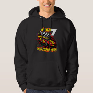 Kids Racing Car Driver I'm 7 Years Old 7th Birthda Hoodie