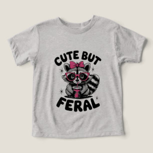 Kids Racoon Cool Cute But Feral Teen Girls Funny