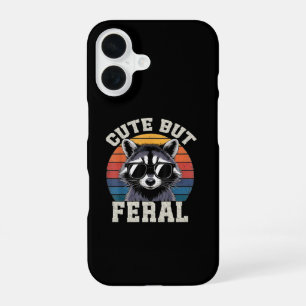 Kids Racoon Tee Cute But Feral iPhone 16 Case