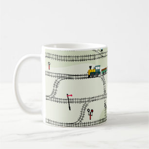 Kids Railway: Funny Seamless Pattern Coffee Mug