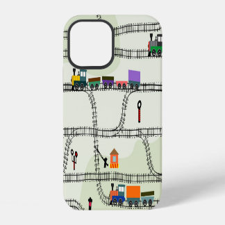 Kids Railway: Funny Seamless Pattern iPhone 12 Case