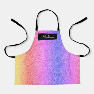 Kids Rainbow Glitter Personalised Apron
