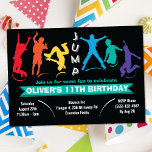 Kids Rainbow Jump Trampoline Birthday Party Invitation<br><div class="desc">A fun kids - BOYS or GIRLS birthday invitation at a Trampoline Center,  Bounce House,  Jumping Castle Party. Featuring children jumping and a banner for enter your child's name and age in.</div>