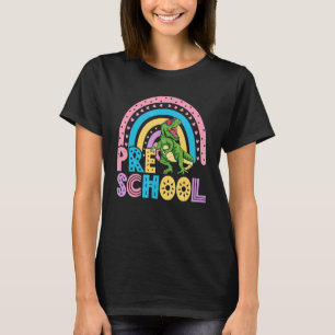Kids Rainbow Preschool Dinosaur First Day Of Schoo T-Shirt