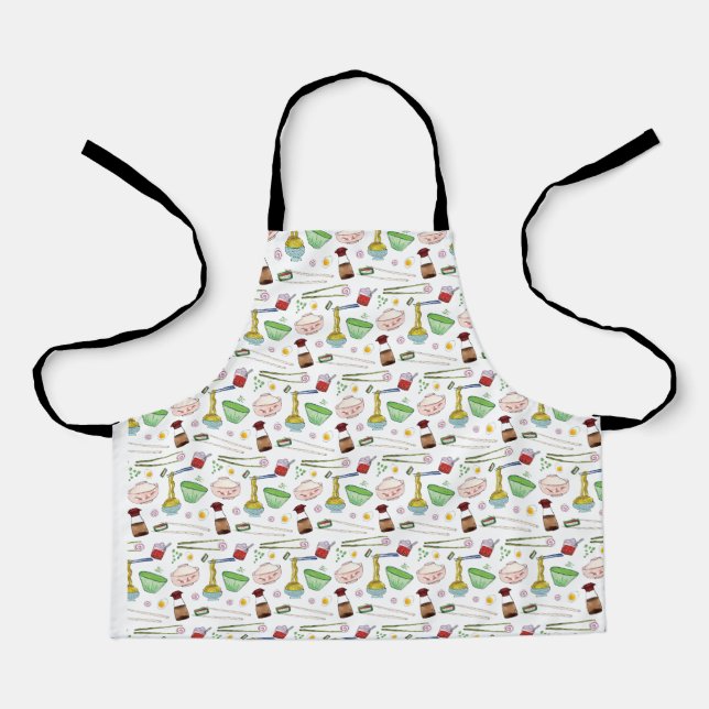 Kids Ramen Noodle Soup Kids  Apron (Front)