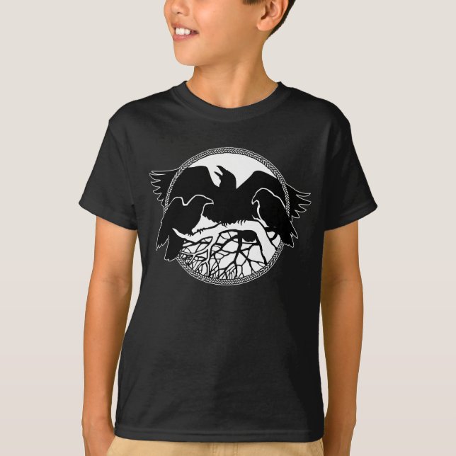 Kid's Raven Shirts Raven / Crow Art Kid's T-shirts (Front)