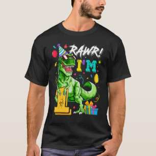 Kids Rawr I'm 1 1st Birthday Rex Dinosaur Party T-Shirt