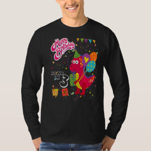 Kids Rawr I'm 3 3th Birthday Rex Dinosaur Party T-Shirt