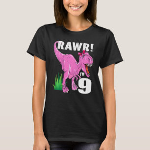 Kids Rawr I'm 9 Dinosaur Rex 9th Birthday Child Gi T-Shirt