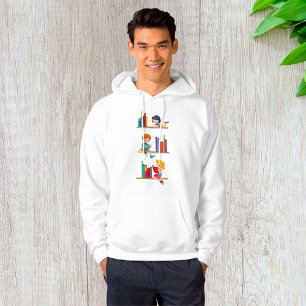 Kids Reading Books on Shelf Hoodie