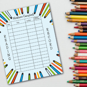 Kids Reading Log Homeschool Reading Books