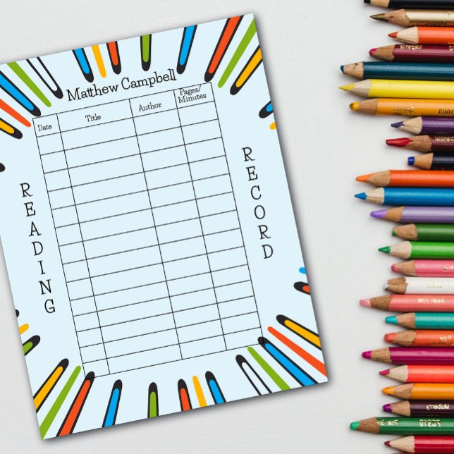 Kids Reading Log Homeschool Reading Books Notepad (Creator Uploaded)