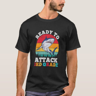 Kids Ready To Attack 3rd Third Grade Shark Kids Ba T-Shirt
