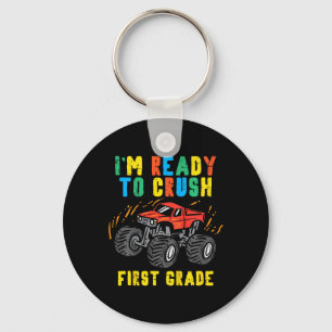Kids Ready To Crush 1st Grade Monster Truck First Key Ring