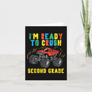 Kids Ready To Crush 2nd Grade Monster Truck First  Card