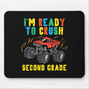 Kids Ready To Crush 2nd Grade Monster Truck First Mouse Pad