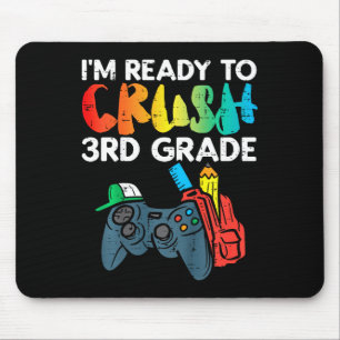 Kids Ready To Crush 3rd Grade Third Video Gamer Fi Mouse Pad