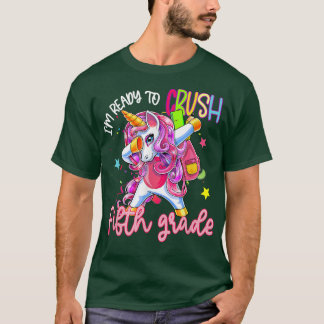 Kids Ready To Crush Fifth Grade Dab Unicorn Back T T-Shirt