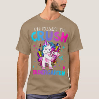 Kids Ready To Crush Kindergarten Flossing Unicorn  T-Shirt