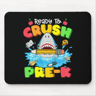 Kids Ready To Crush Pre-K Shark Back To School Boy Mouse Pad