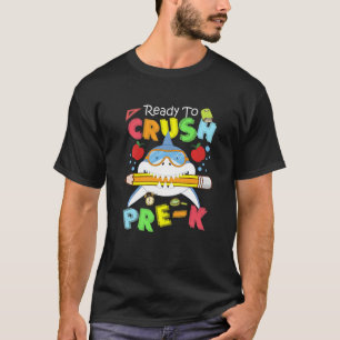 Kids Ready To Crush Pre K Shark Back To School Boy T-Shirt