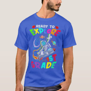 Kids Ready to Explore 1st Grade Cute Astronaut Boy T-Shirt