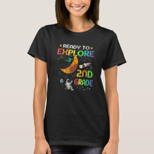 Kids Ready To Explore 2nd Grade Cute Astronaut Sec T-Shirt